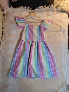 George 100% Cotton Multi-Color Rainbow Stripe Sundress